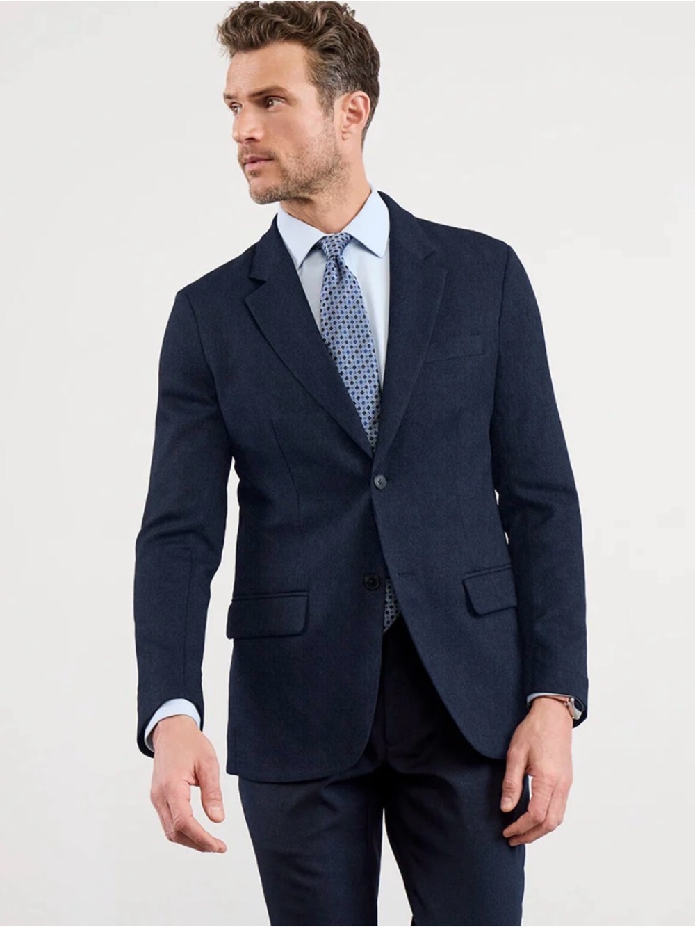 Bluffworks Gramercy Travel Blazer 2.0 Men’s Size 38R Slim Fit Boulevard Blue